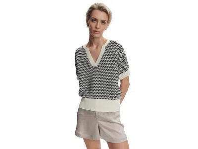 Varley Dora Short Sleeve Cotton Sweater In Multi