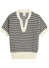 Varley Dora Striped Textured-knit Cotton Top In Multi