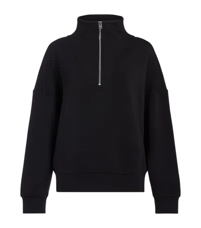 Varley Doublesoft Hawley Half-zip Sweatshirt In Black