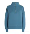 Varley Doublesoft Hawley Half-zip Sweatshirt In Blue