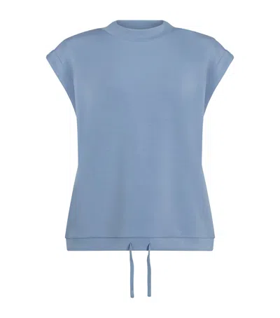 Varley Doublesoft Otis Sleeveless Sweatshirt In Blue