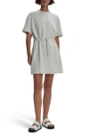 Varley Doublesoft Short Sleeve Dress In Ivory Marl