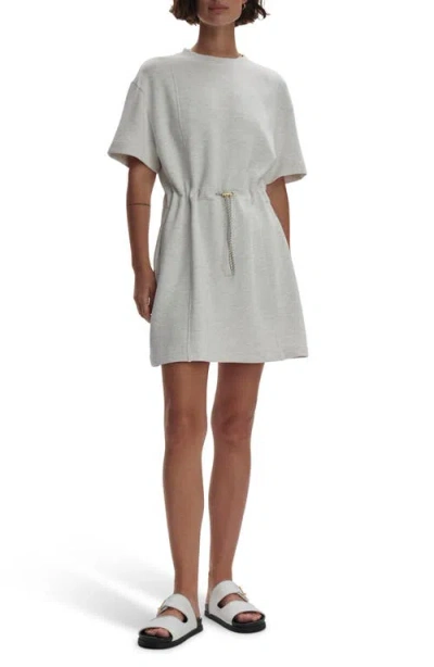 Varley Doublesoft Short Sleeve Dress In Ivory Marl