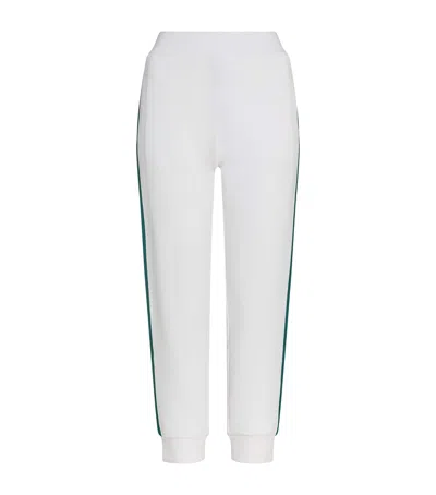 Varley Doublesoft The Slim Stripe Cuff Sweatpants In White