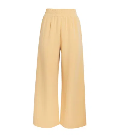 Varley Doublesoft Wide-leg Sweatpants In Yellow