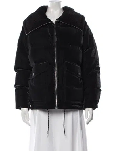 Pre-owned Varley Down Coat In Black