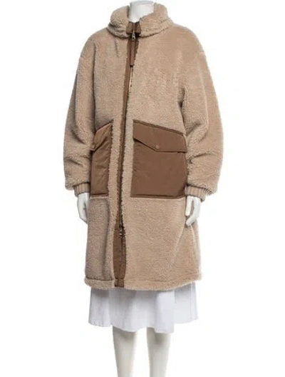 Pre-owned Varley Down Coat In Brown