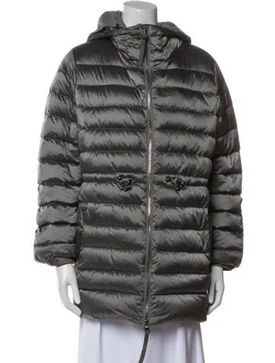 Pre-owned Varley Down Coat In Gray