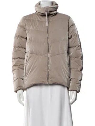 Pre-owned Varley Down Coat In Neutral