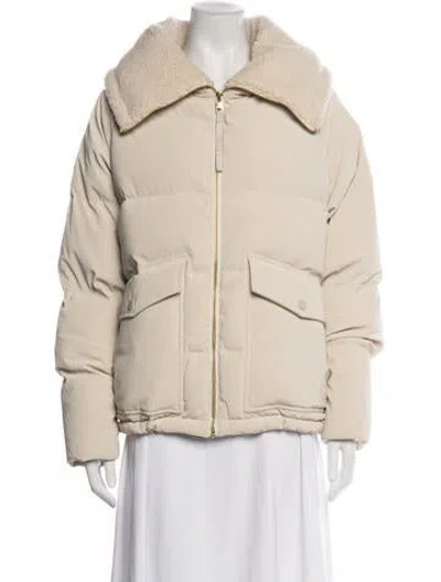 Pre-owned Varley Down Coat In Neutrals