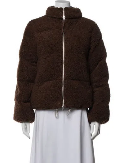 Pre-owned Varley Down Jacket In Brown
