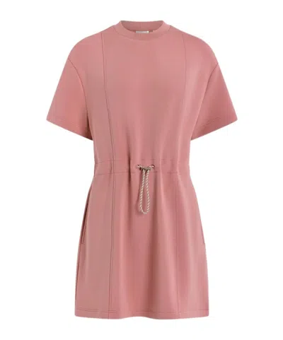 Varley Drawstring-waist Mini Dress In Pink