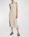 Varley Dwight Tank Midi Dress In Birch