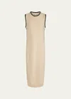 Varley Dwight Tank Midi Dress In Birch