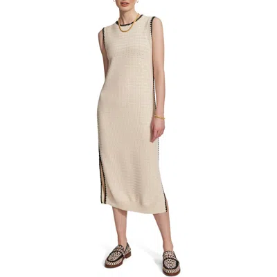 Varley Dwight Knit Tank Midi Dress In Brown