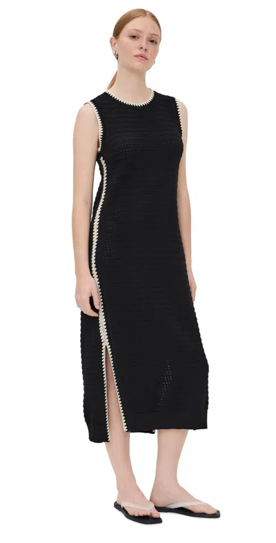 VARLEY DWIGHT TANK KNIT DRESS BLACK