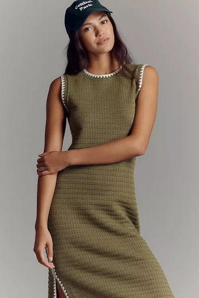 Varley Dwight Tank Midi Dress In Green