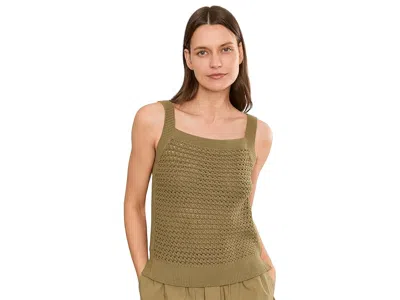Varley Ebden Knit Tank Women's Sweater Golden Olive: Xs In Brown