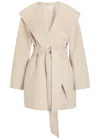 Varley Edgemere Belted Wool-blend Coat In Neutral