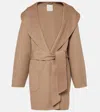 Varley Edgemere Wool-blend Wrap Coat In Beige