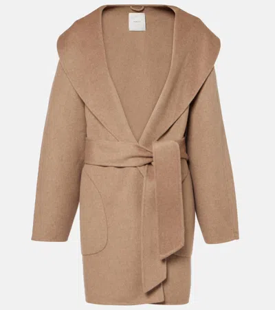 Varley Edgemere Wool-blend Wrap Coat In Beige