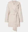 Varley Edgemere Wool-blend Wrap Jacket In Neutral