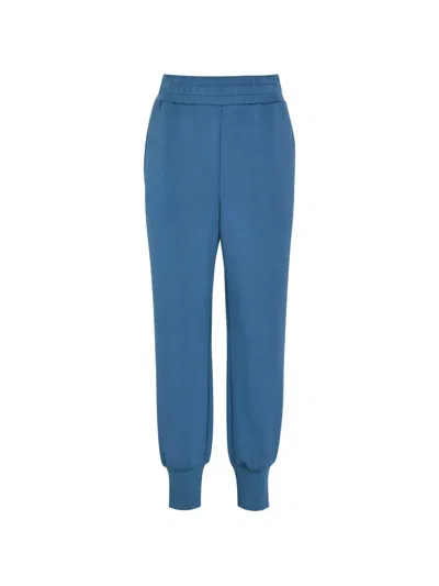 Varley The Slim Cuff 27.5 Stretch-jersey Sweatpants In Blue