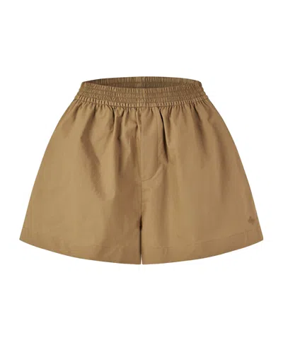 Varley Elastic-waist Shorts In Brown