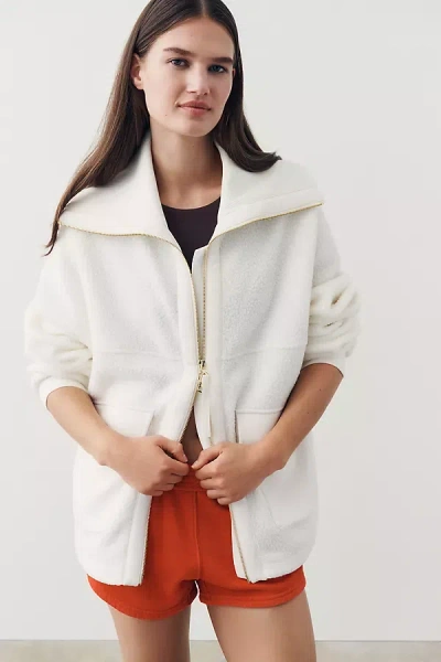 Varley Eleanor Fleece Jacket In Ivory