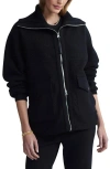 Varley Eleanor High Pile Fleece Jacket In Black