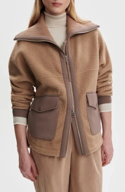 Varley Eleanor High Pile Fleece Jacket In Orange