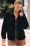 Varley Eleanor Patch Pocket Fleece Jacket In Black