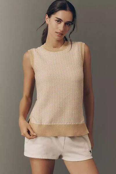 Varley Elis Cotton Knit Tank Top In Neutral