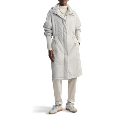 Varley Elle Water Resistant Hooded Insulated Coat In Rainy Day
