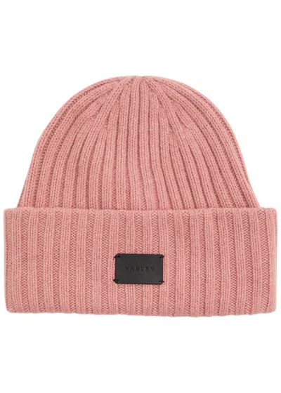 Varley Elva Wool-blend Beanie In Rose