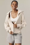 Varley Enrico Ribbed Knit Jacket In Neutral