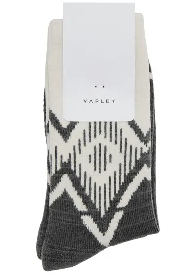 Varley Erica Patterned Stretch-knit Socks In Multi