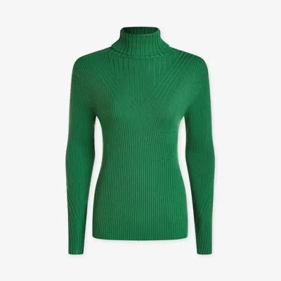 Varley Esme Rib Roll Neck Sweater In Green