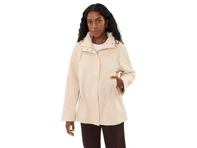 Varley Etta Short Rain Jacket Women's Coat Birch: Xxs, Polyester/polyurethane In Neutral