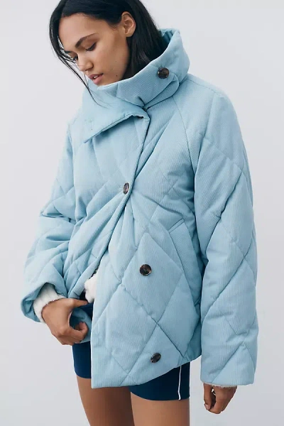 Varley Evren Quilted Jacket In Blue