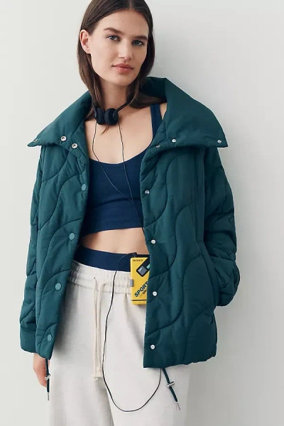 Varley Fabia Quilted Jacket In Green