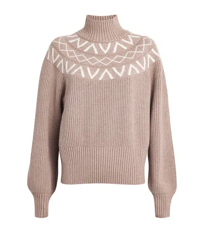 Varley Fair Isle Marcie Sweater In Neutral
