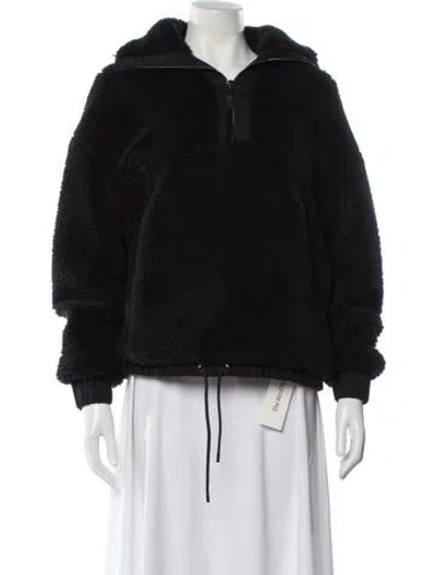 Pre-owned Varley Faux Fur Jacket In Black