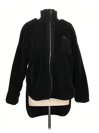 Pre-owned Varley Faux Fur Jacket In Black