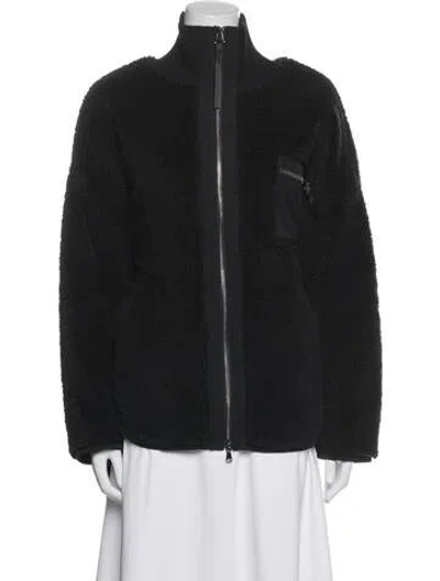 Pre-owned Varley Faux Fur Jacket In Blue