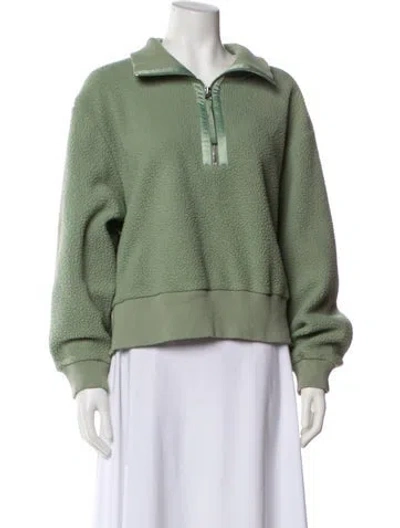 Pre-owned Varley Faux Fur Jacket In Green