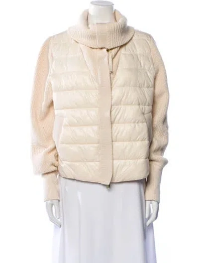 Pre-owned Varley Faux Fur Jacket In Neutral