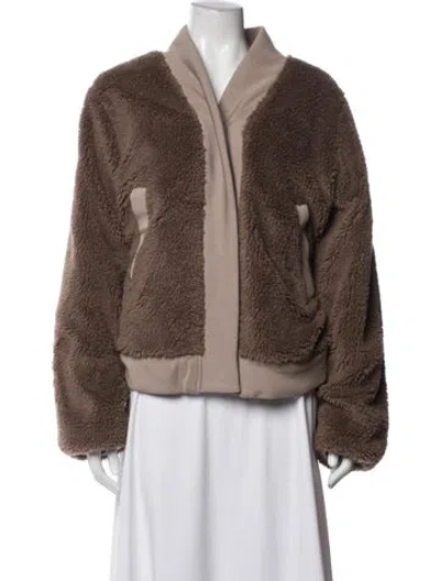 Pre-owned Varley Faux Fur Jacket W/ Tags In Brown