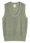Varley Ferns Open Knit Tank In Green