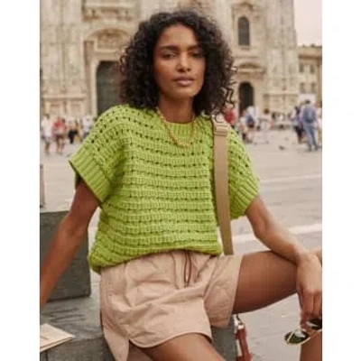 Varley Fillmore Crew Knit In Limeade In Green